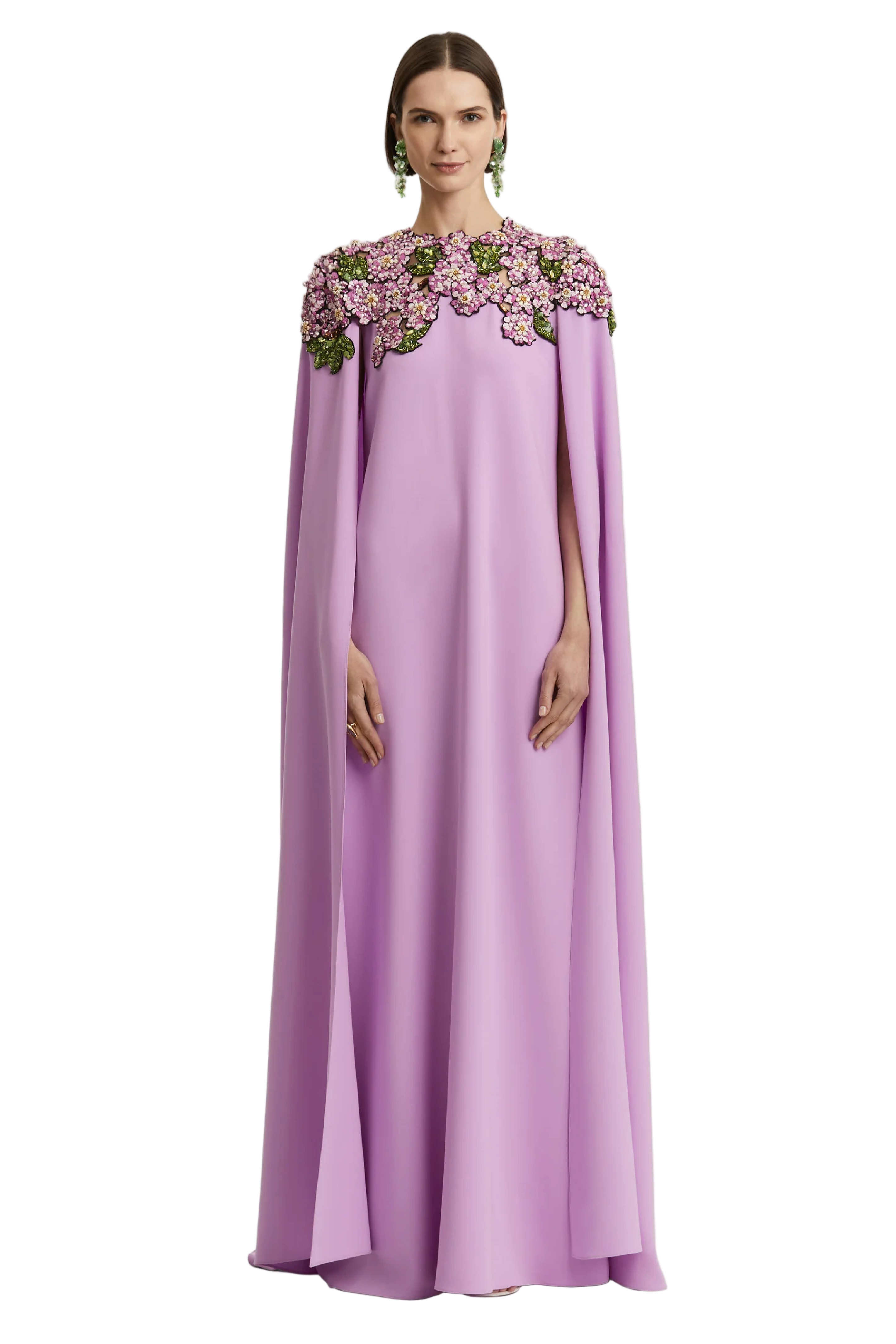 MOSAIC SEQUIN FLORAL EMBROIDERED CAFTAN - 2