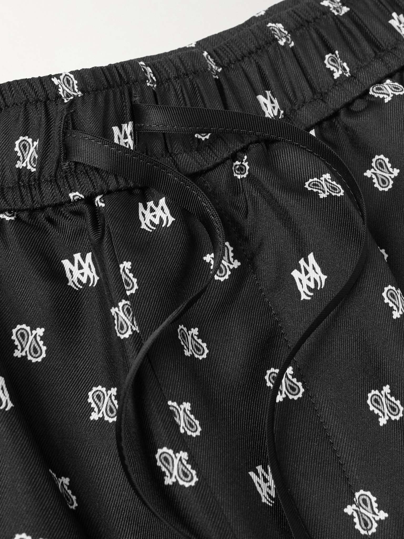 Straight-Leg Paisley-Print Silk-Satin Shorts - 3