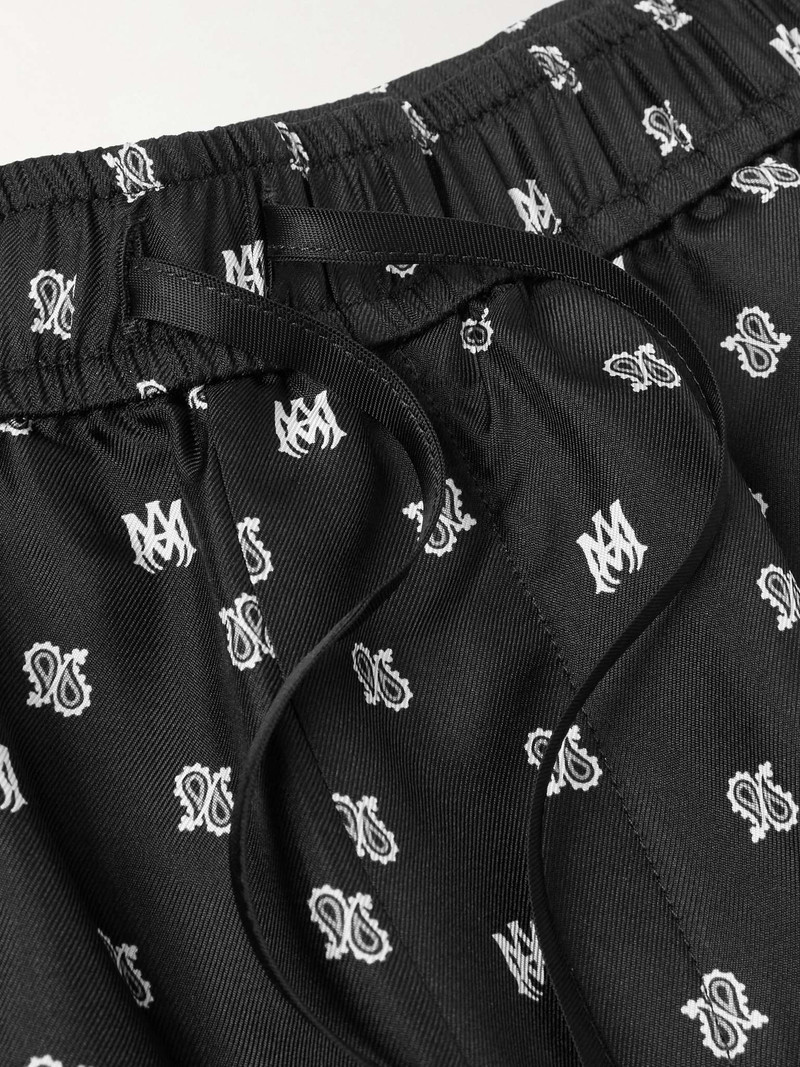 Straight-Leg Paisley-Print Silk-Satin Shorts 3