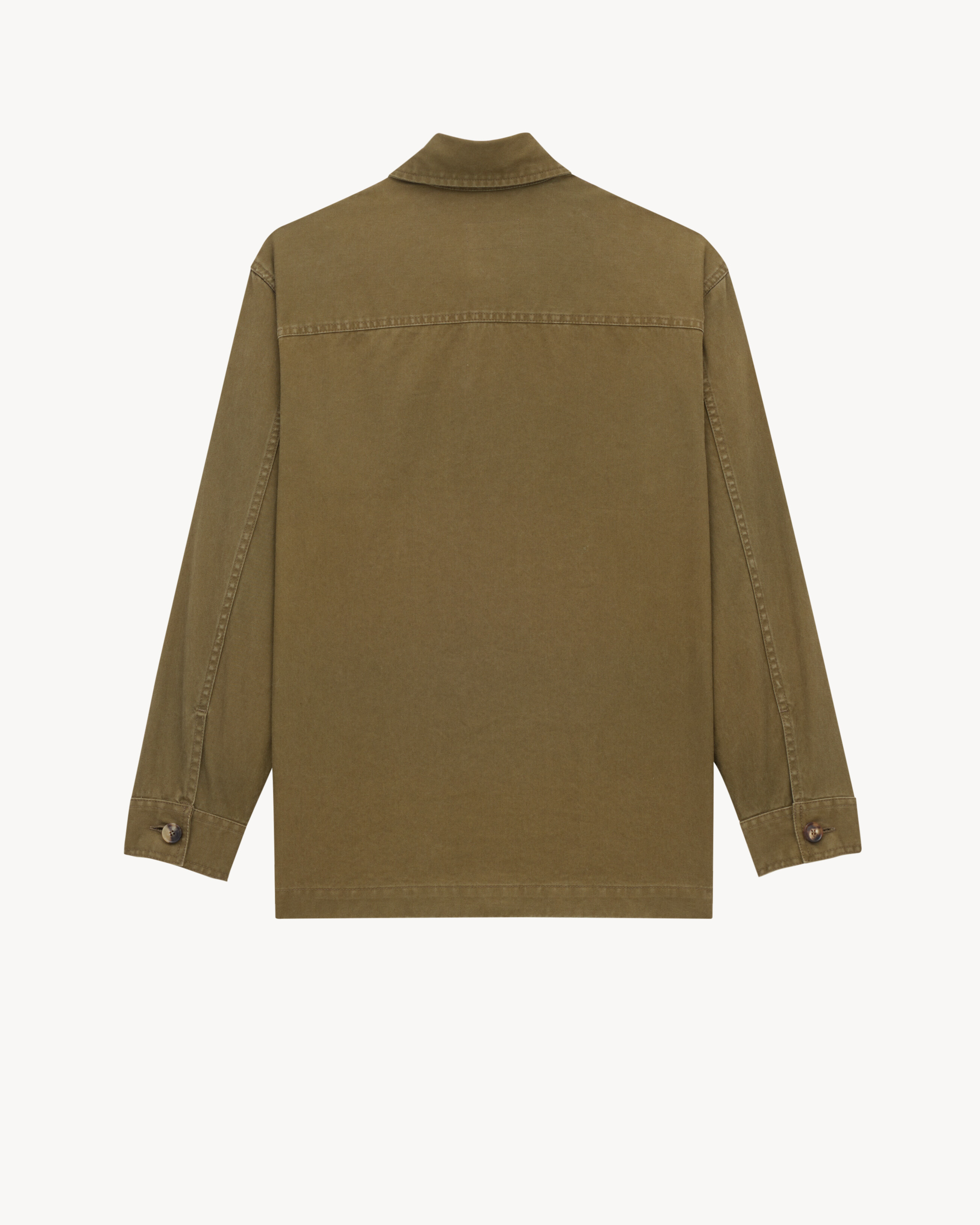 CASSANDRE OVERSHIRT IN COTTON AND LINEN GABARDINE - 3