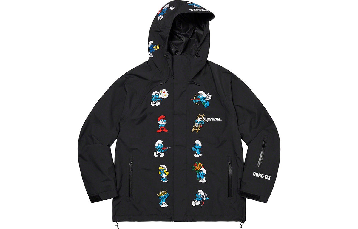 Supreme x Smurfs GORE-TEX Shell Jacket 'Black Blue White' SUP-FW20-015 - 2