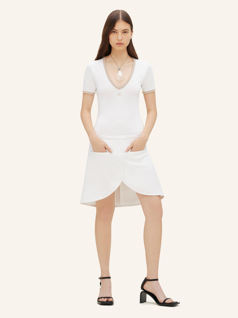courrèges ELLIPSE TWILL MINI SKIRT outlook