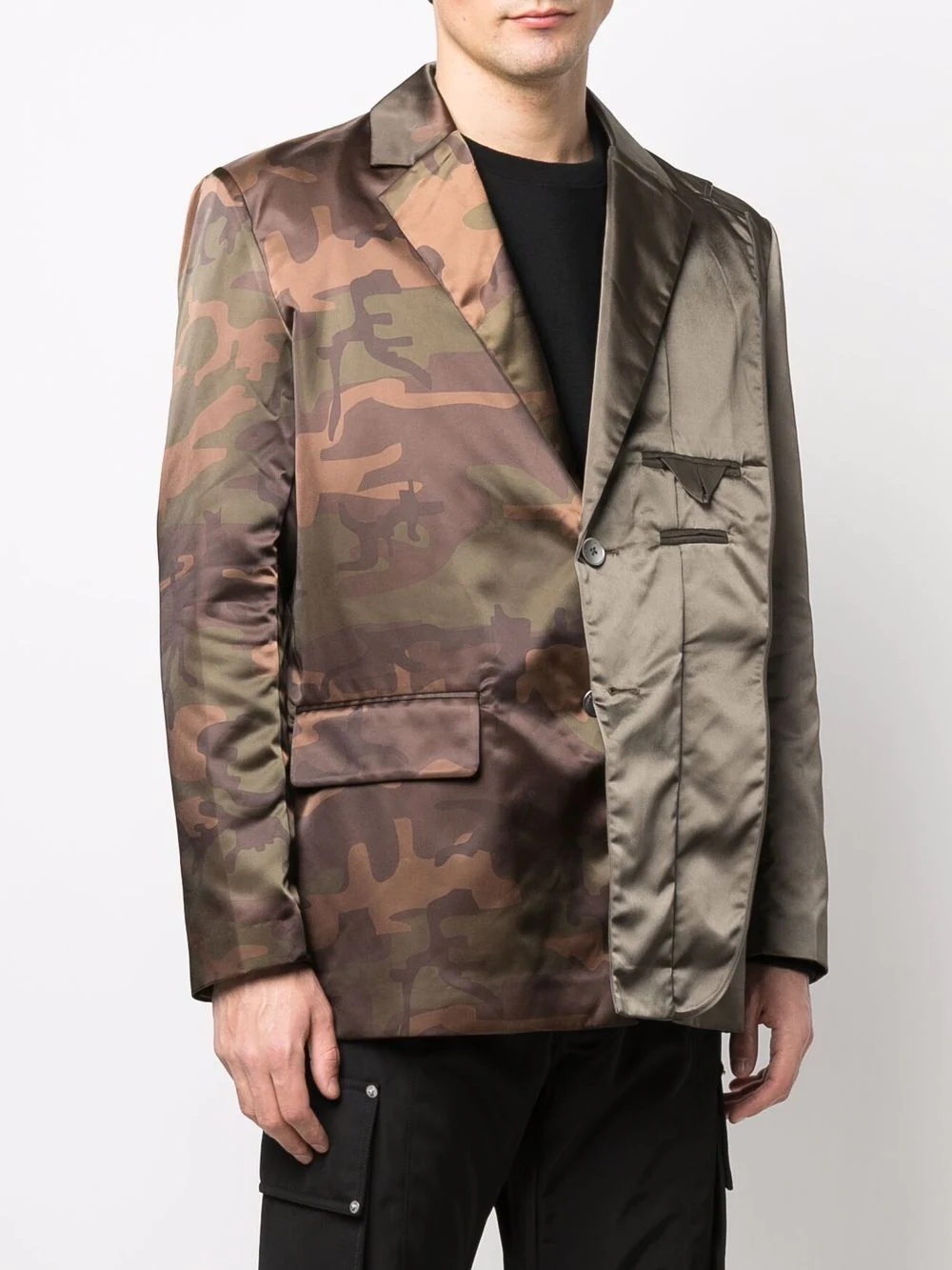 camouflage-print single-breasted blazer - 3