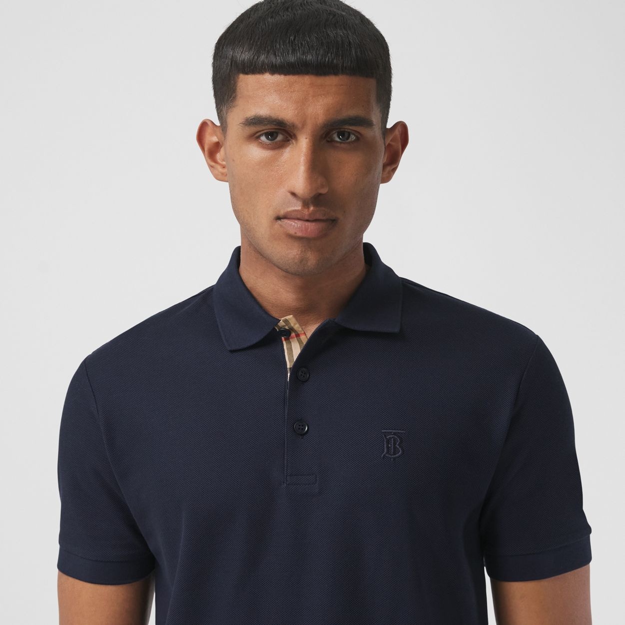 Monogram Motif Cotton Piqué Polo Shirt - 3