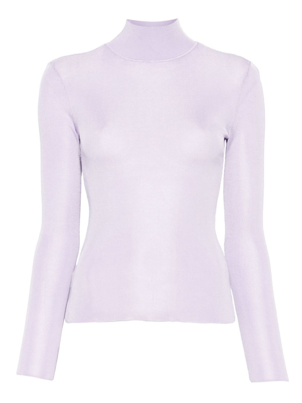 ribbed high-neck top - 1
