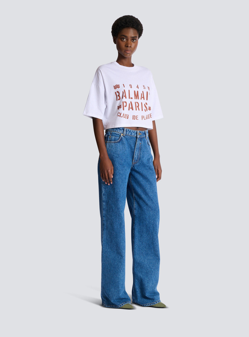 T-shirt with Balmain Plage print 3