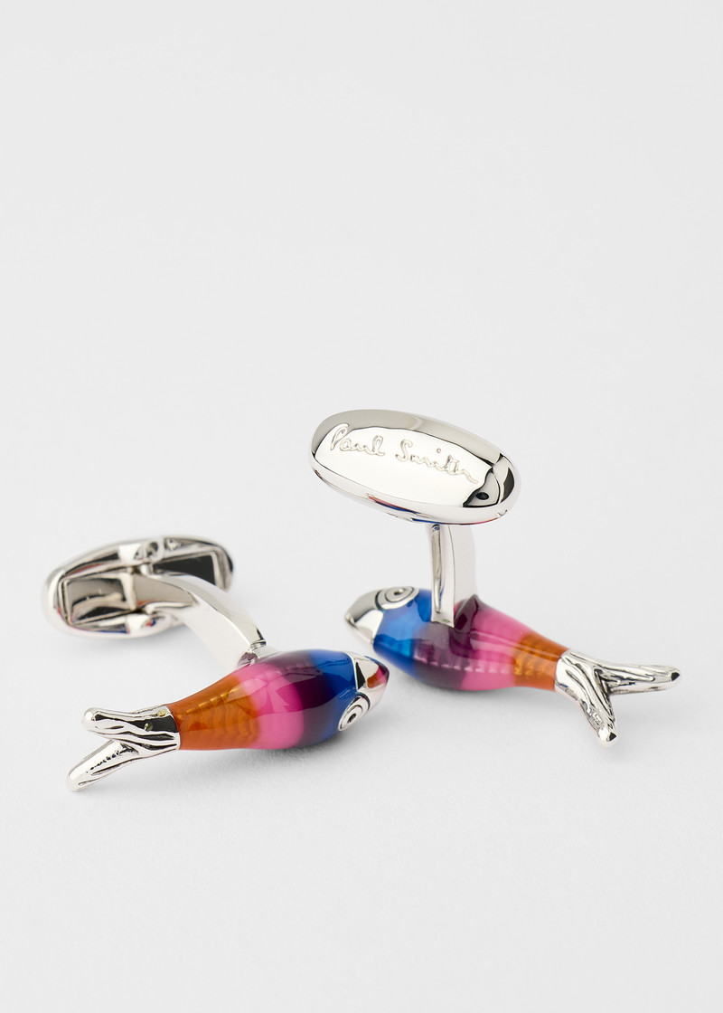 Paul Smith 'Artist Stripe Fish' Cufflinks outlook