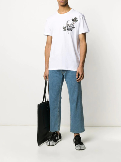 Alexander McQueen embroidered skull and flower t-shirt outlook