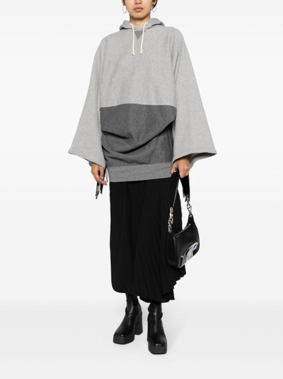 Junya Watanabe fringed cotton hoodie outlook