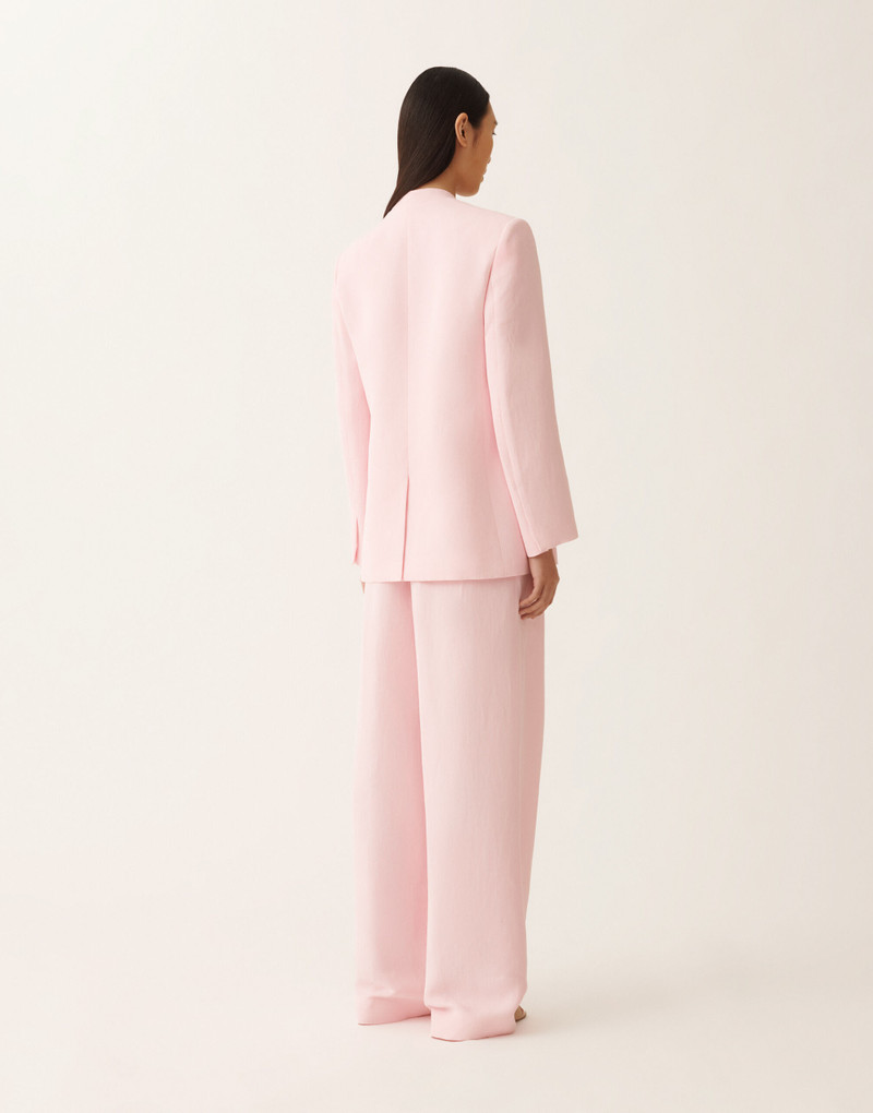 Long jacket in fluid linen and viscose 4