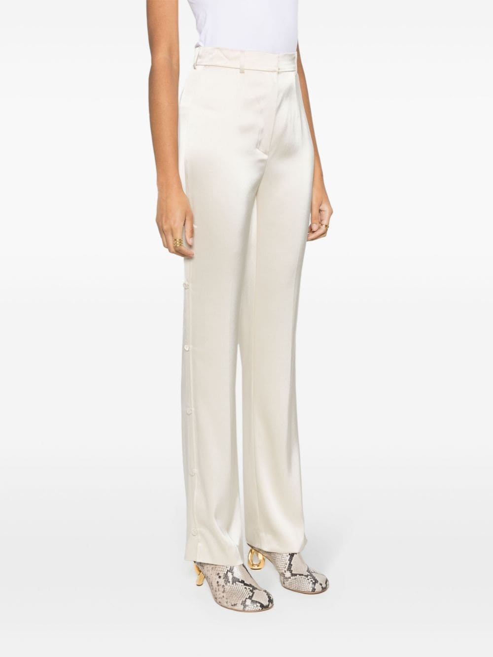Felina side-button satin pants - 3