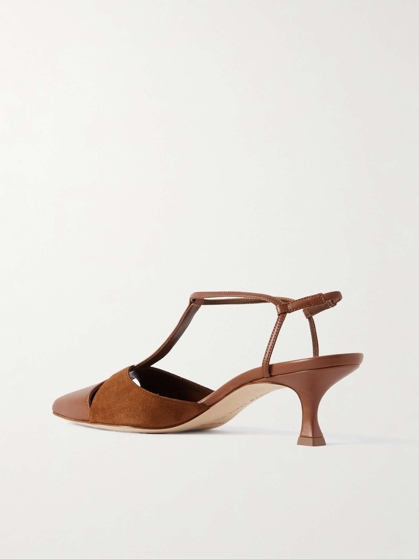 Turgimod 50 cutout leather and suede slingback pumps - 3