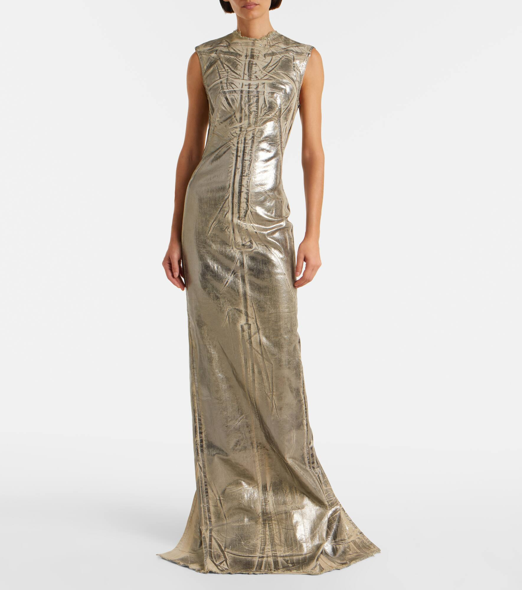 Coated denim maxi dress - 2