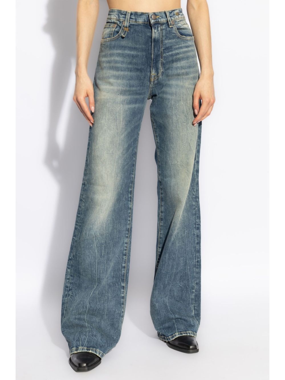 logo patch jeans - 3