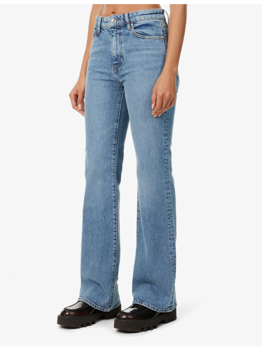 The Arrow high-rise bootcut-leg stretch-denim jeans - 3