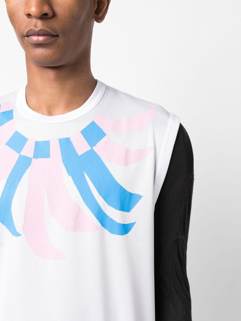 graphic-print long tank top 5