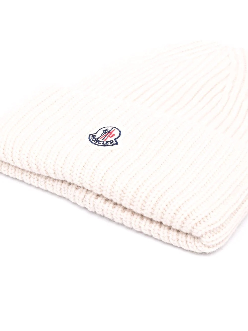 logo-patch ribbed beanie - 2