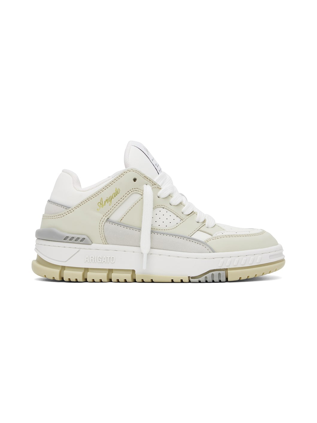 Beige & White Area Lo Sneakers - 1