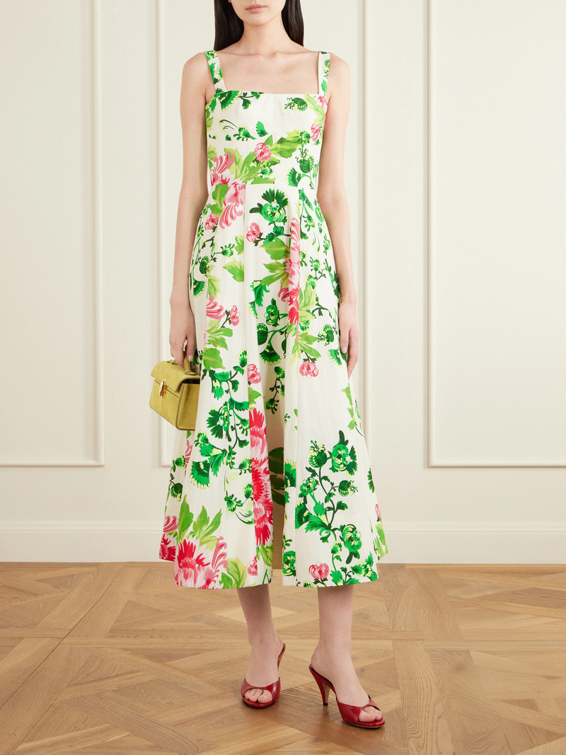 SALONI Sabrina Floral-print Woven Midi Dress outlook