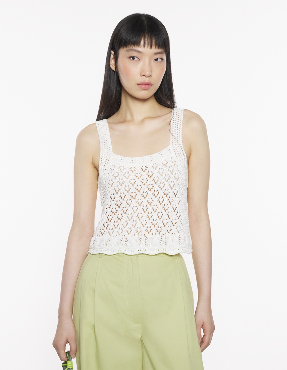 LACE KNIT CROP TOP - 3