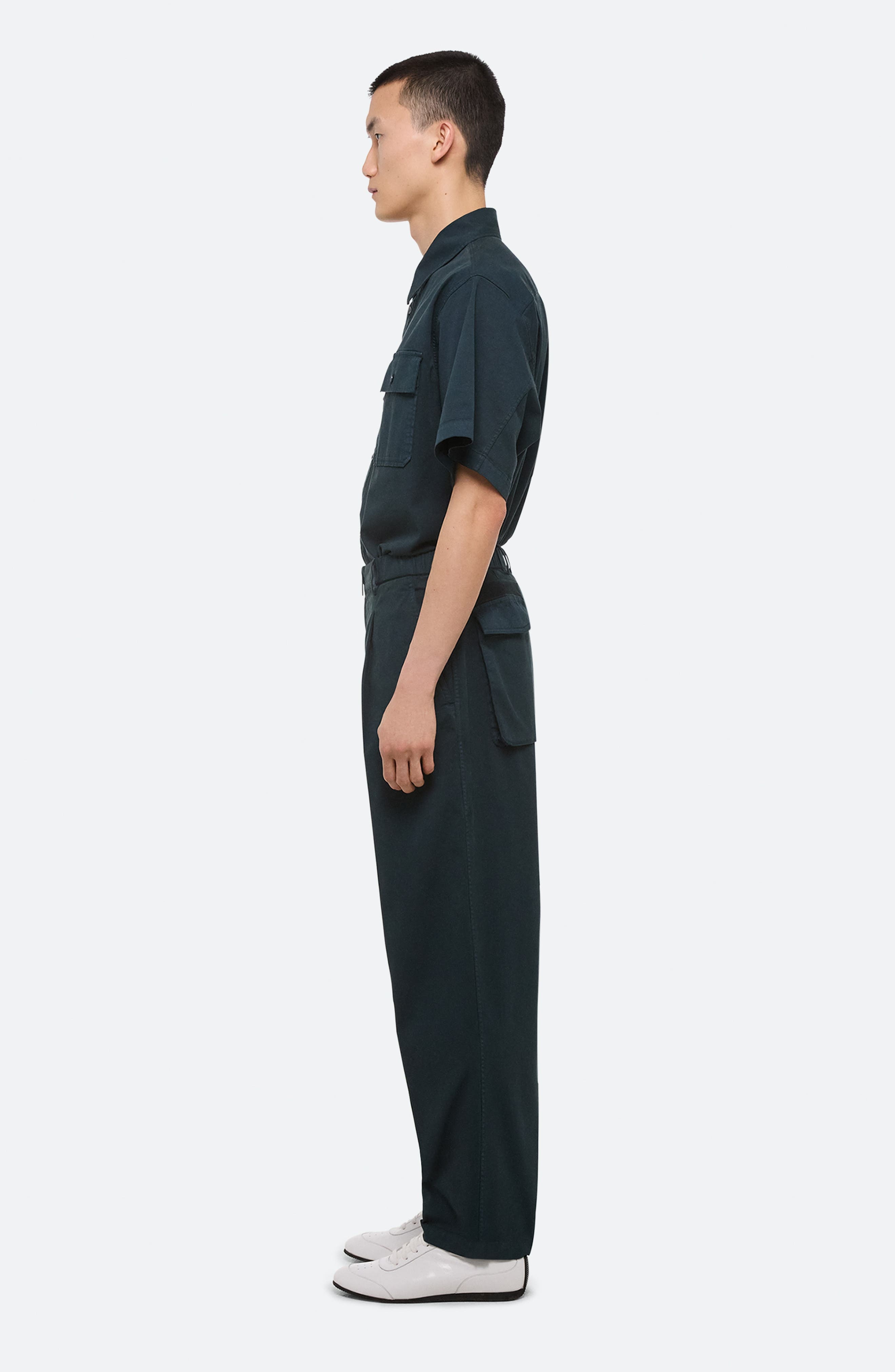 Helmut Lang GD Zoot Cotton Stretch Twill Pants in Pine at Nordstrom - 5