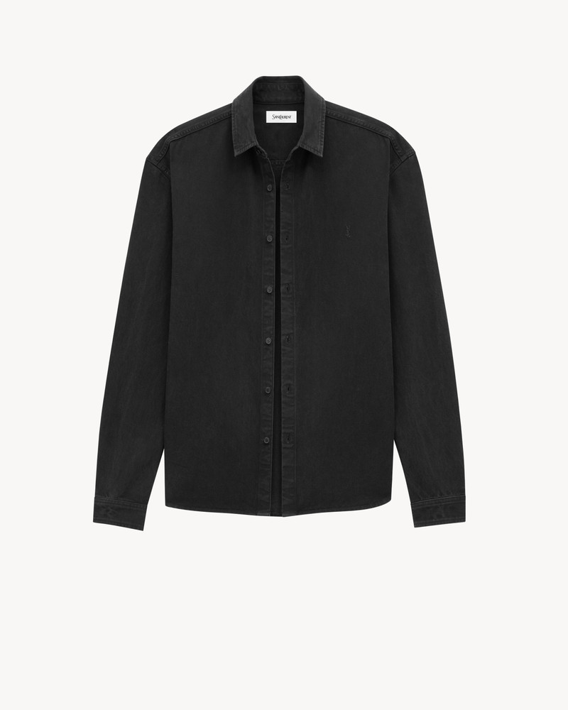 CASSANDRE SHIRT IN RAVEN BLACK DENIM 1