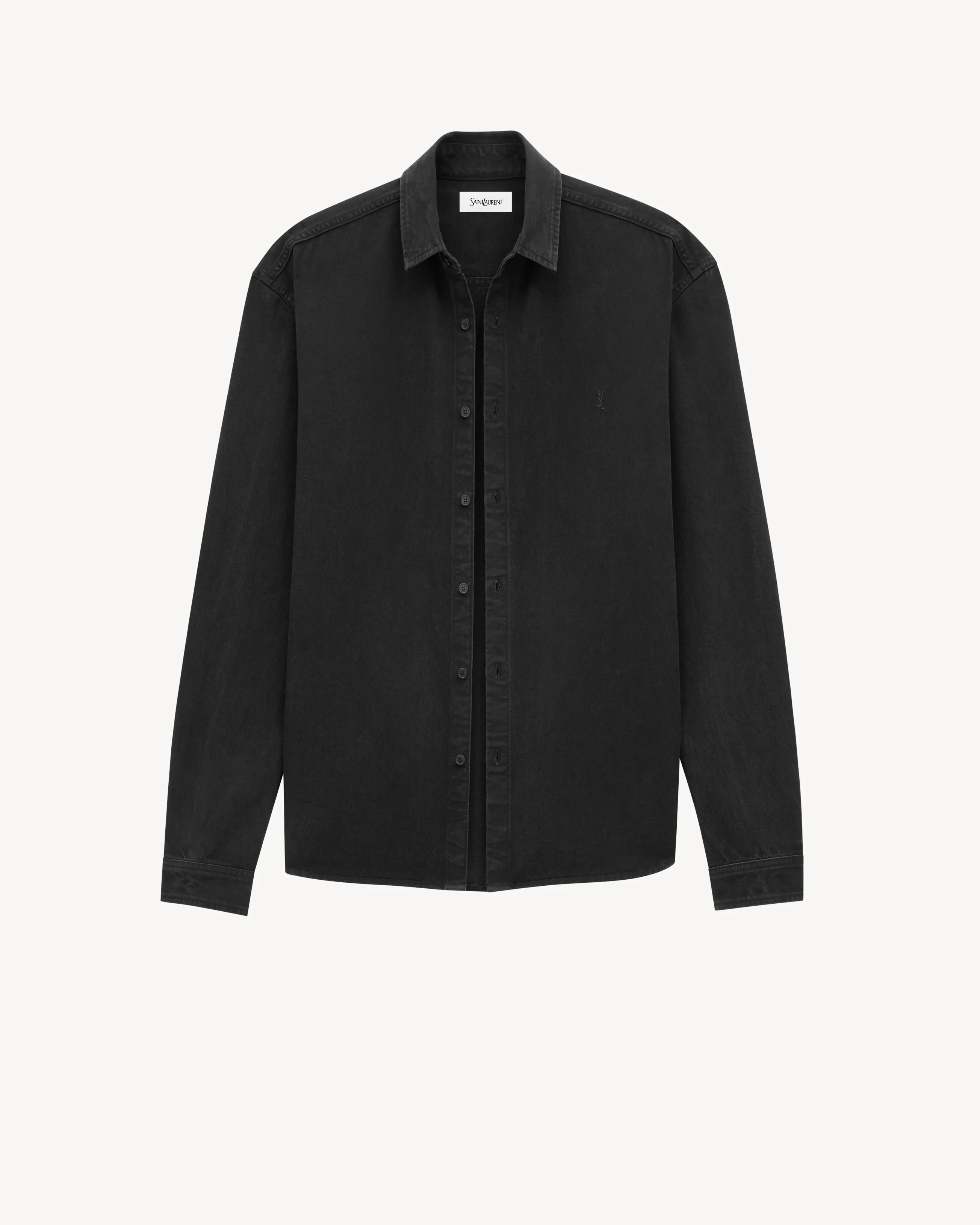 CASSANDRE SHIRT IN RAVEN BLACK DENIM - 1