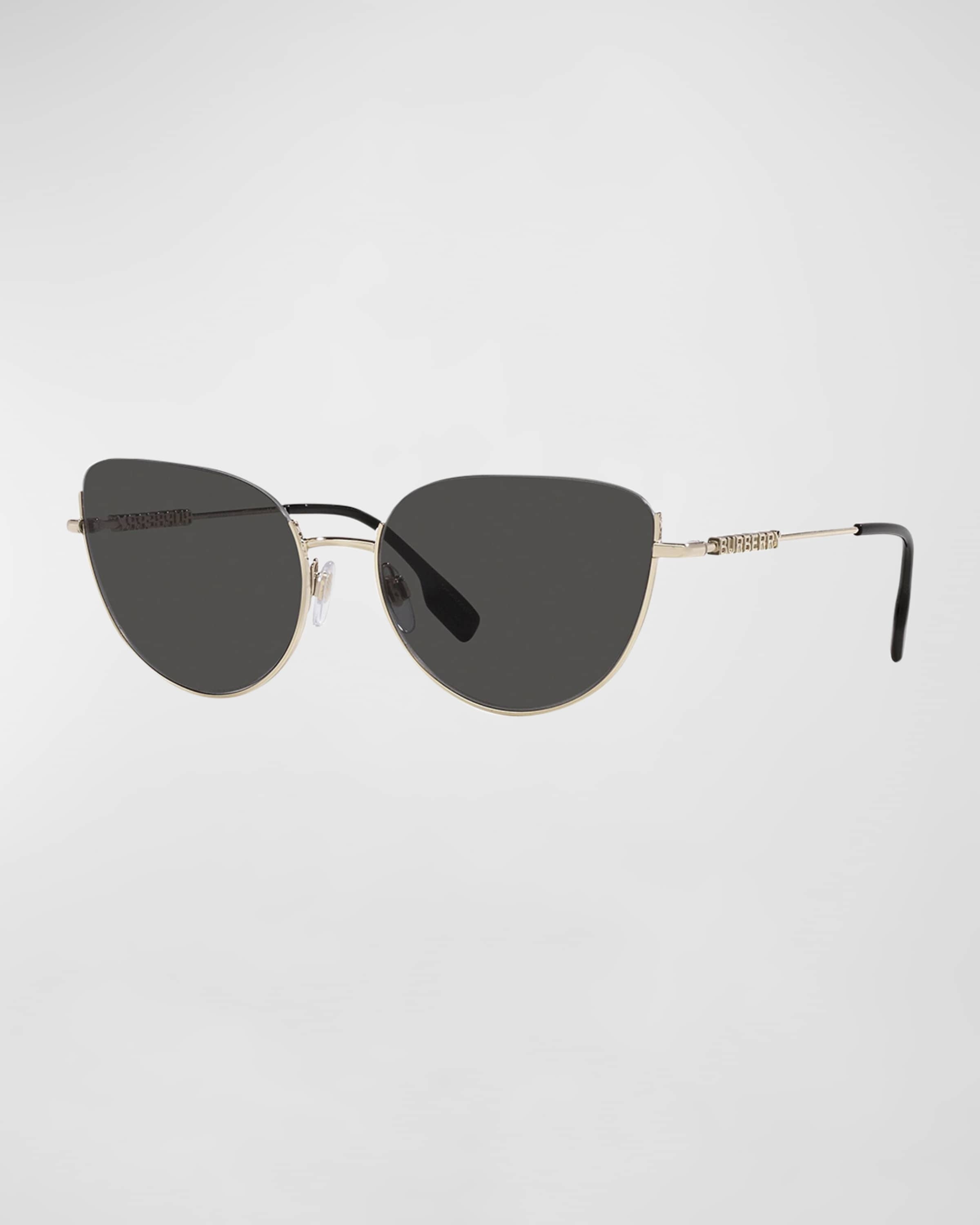 Burberry Monogram Round Acetate & Plastic Sunglasses In White