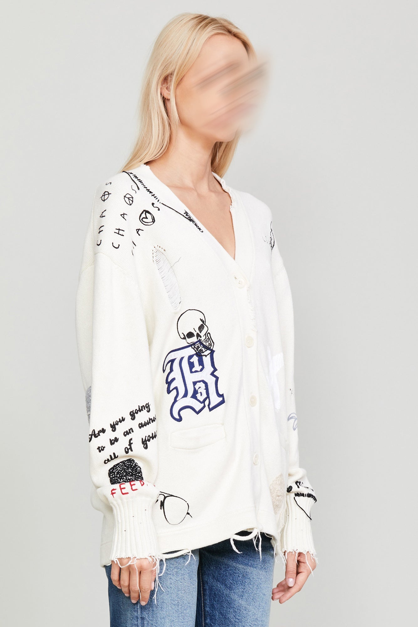 LETTERMAN CARDIGAN - ECRU - 5