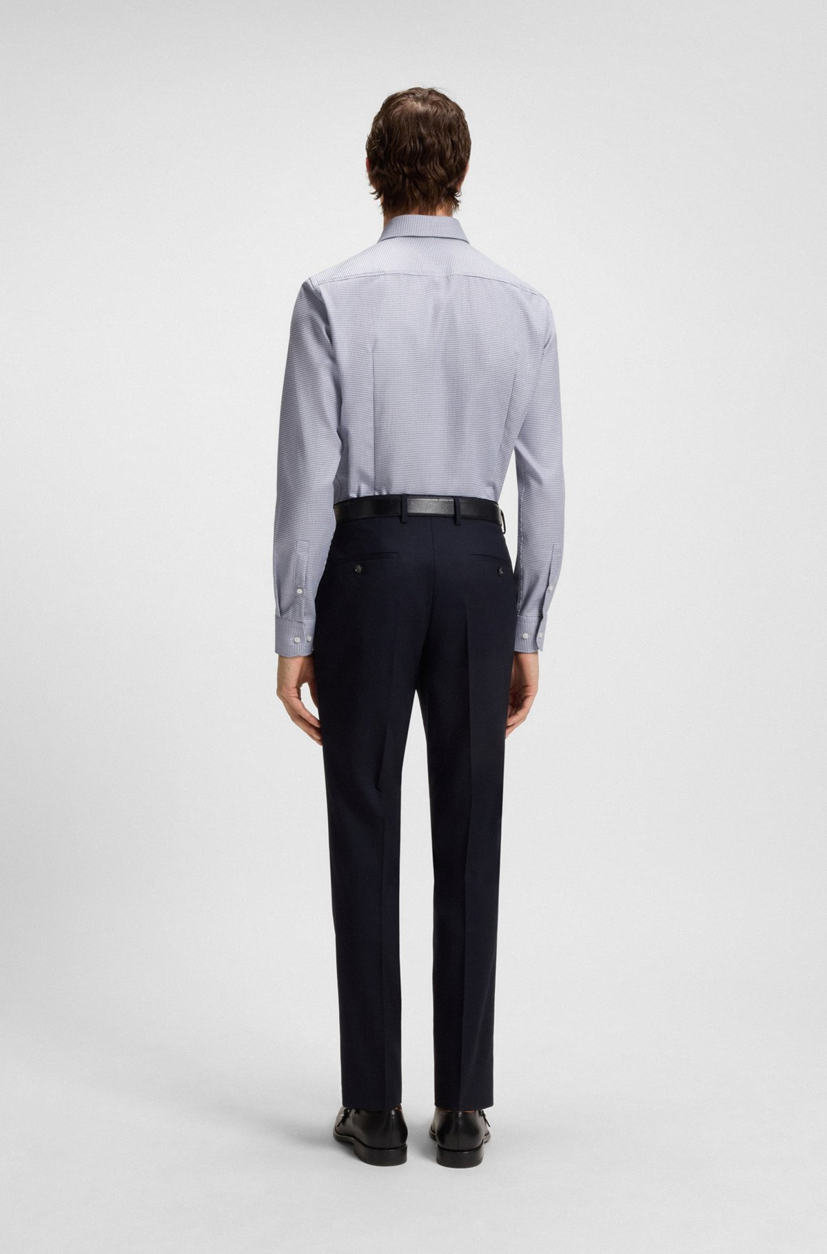 SLIM-FIT SHIRT IN STRUCTURED COTTON - 5