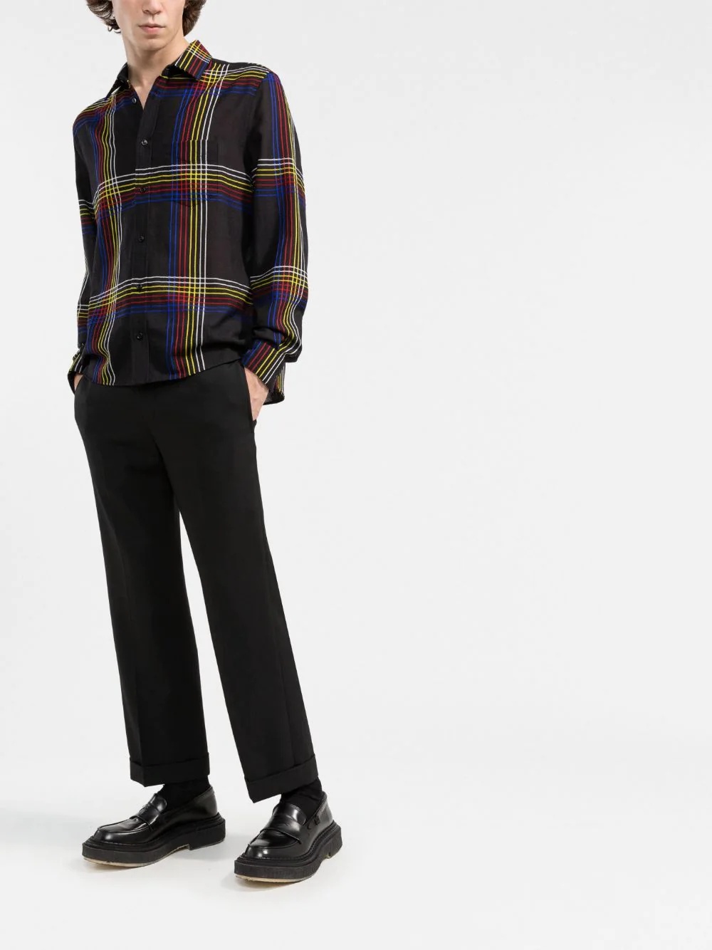 checked wool shirt - 2