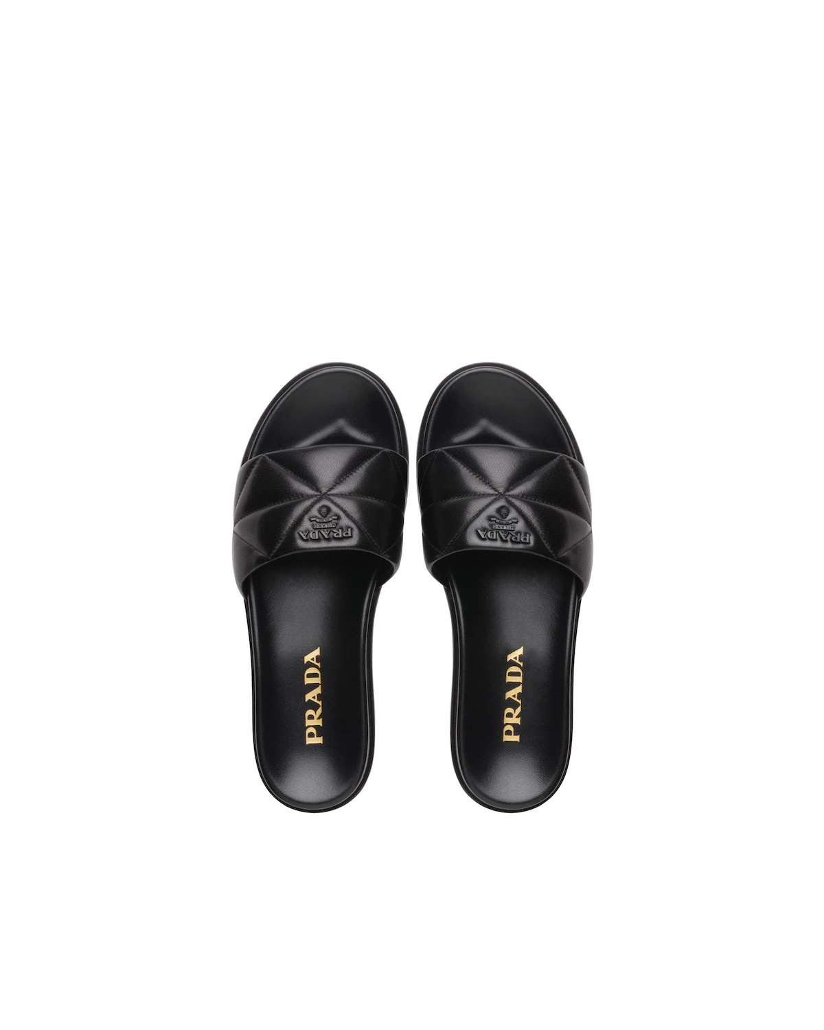 Nappa leather slides - 4