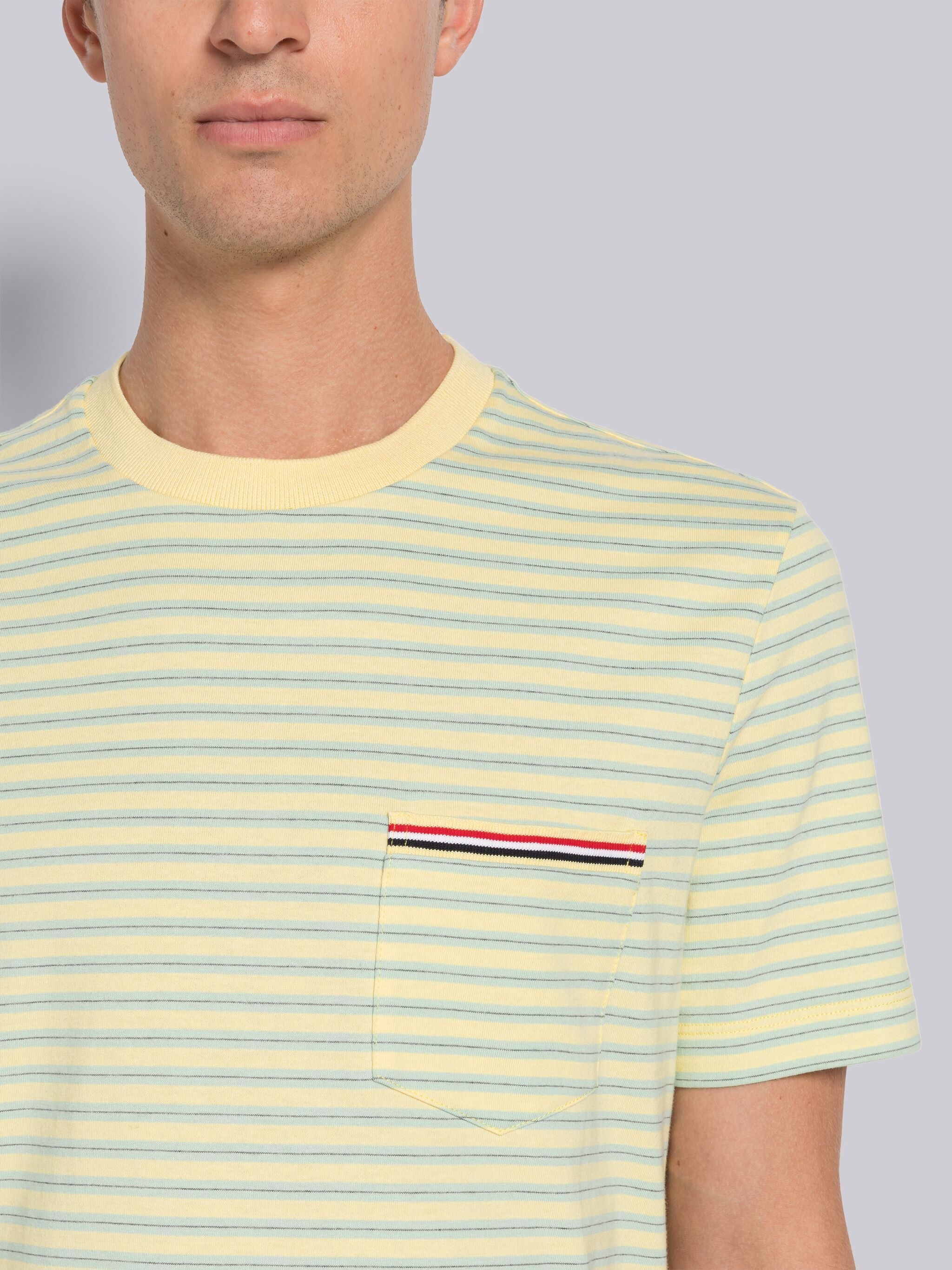 JERSEY STRIPE SHORT SLEEVE POCKET TEE - 5