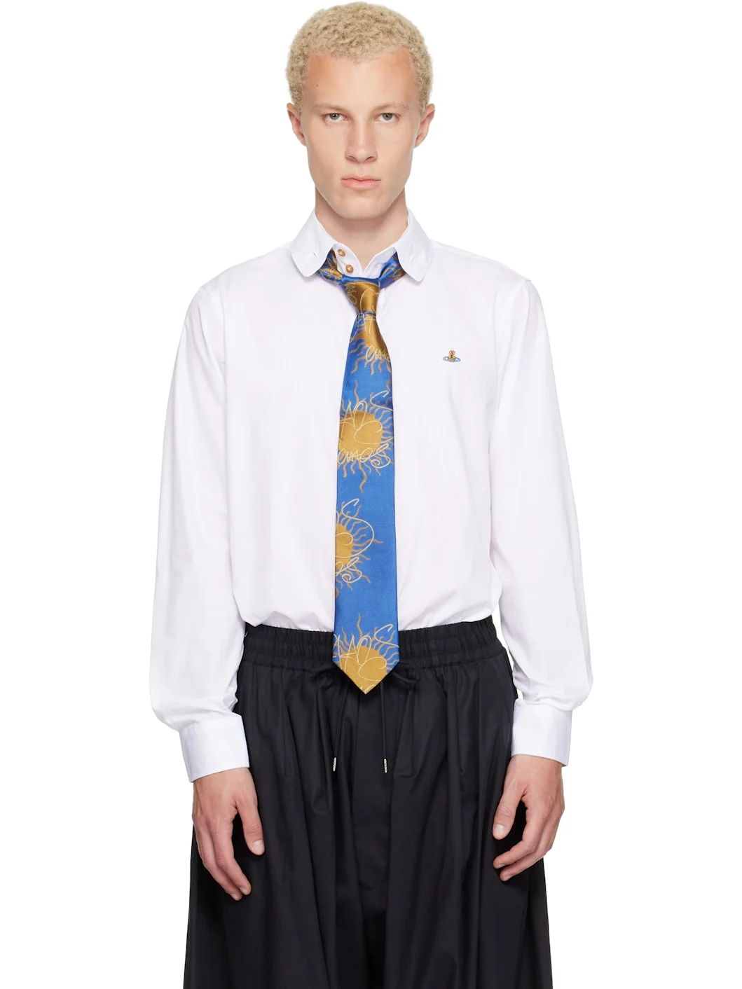 White Two Button Krall Shirt - 1