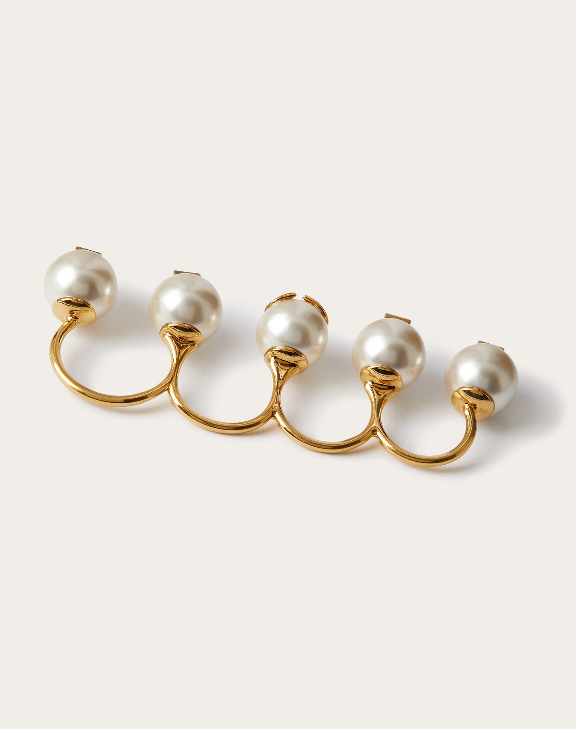 SET OF VLOGO SIGNATURE METAL RINGS WITH SWAROVSKI® PEARLS - 4