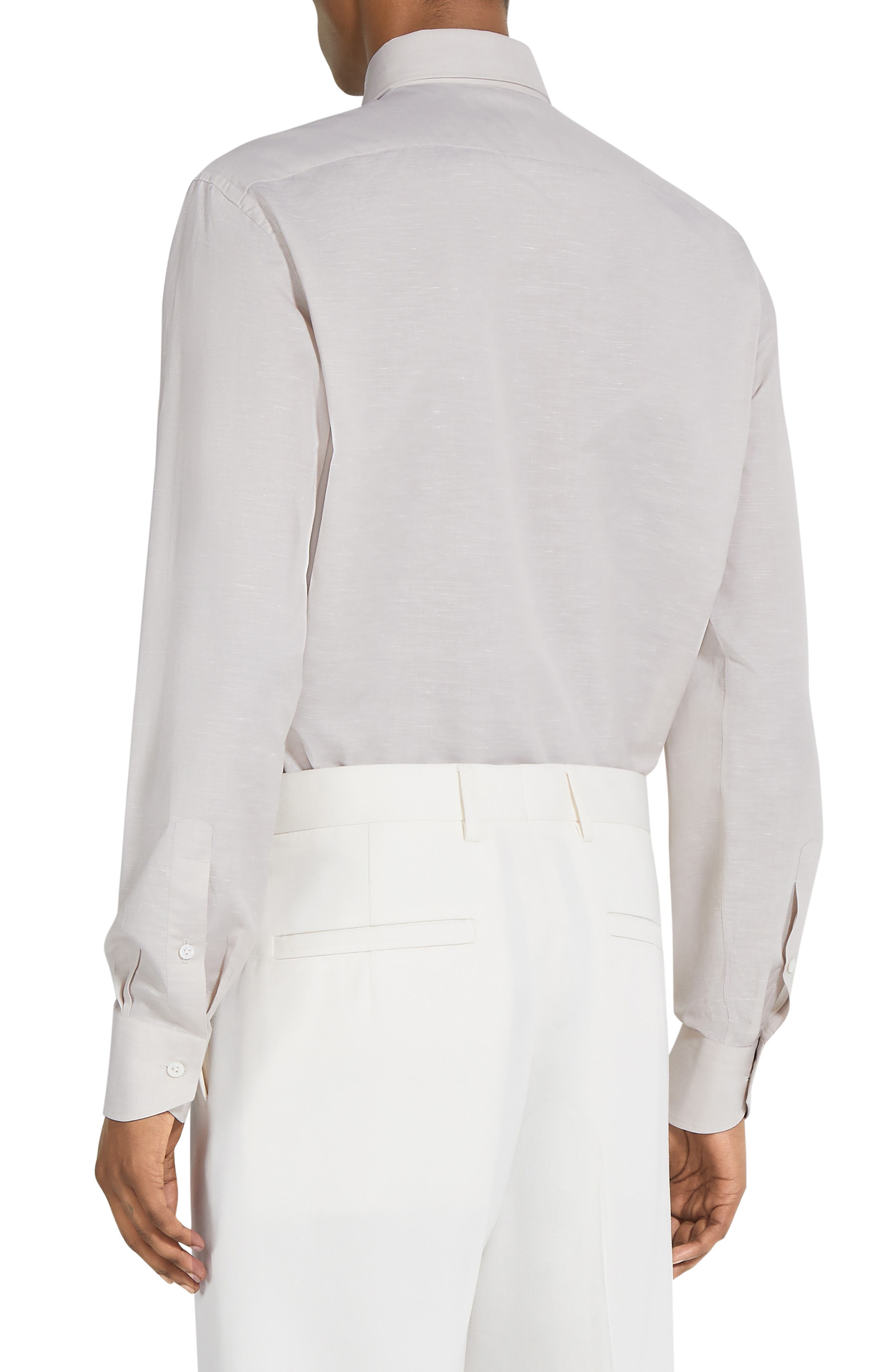 Couture Cotton & Linen Button-Up Shirt - 2