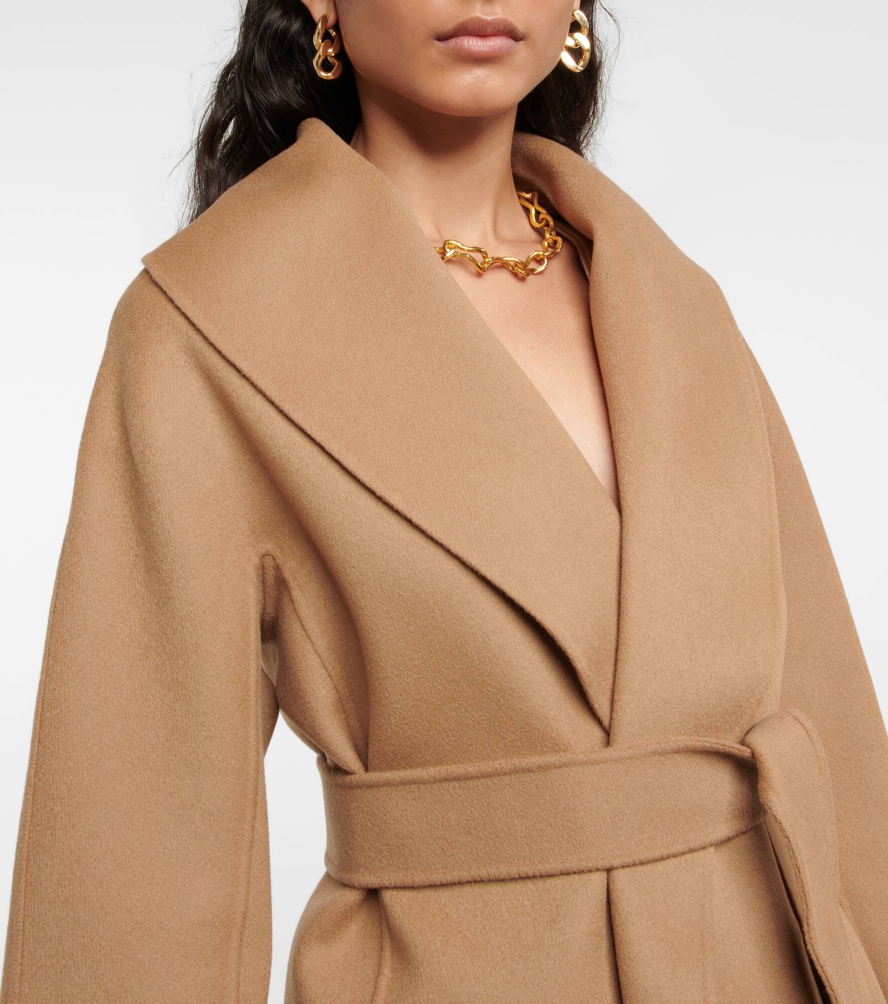 Messi belted virgin-wool coat - 4