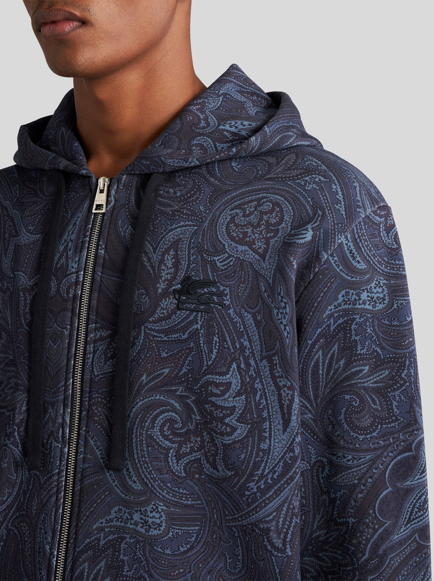 PAISLEY HOODED SWEATSHIRT - 4