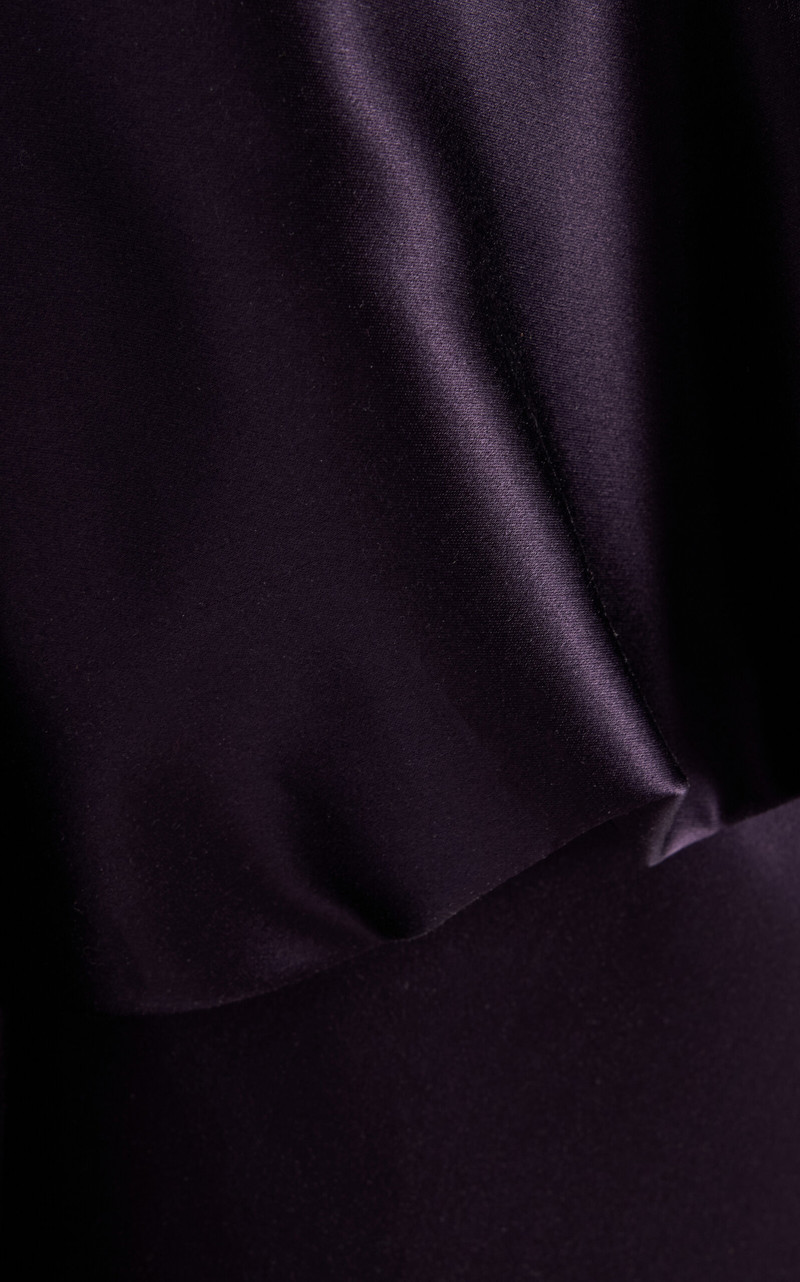 Evinka Draped Silk Maxi Dress purple 8