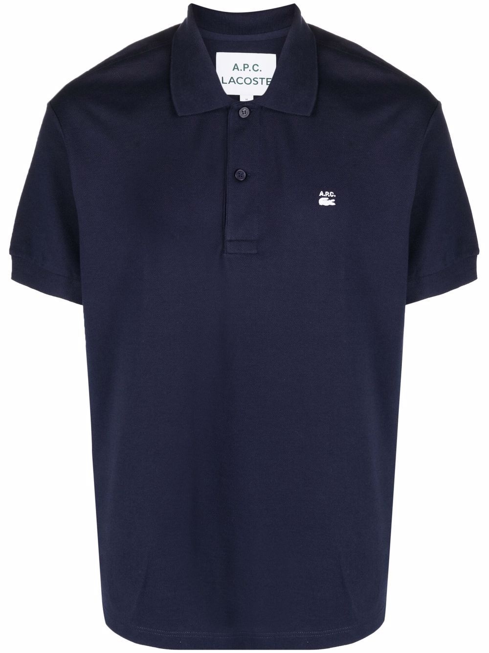 x A.P.C. embroidered-logo polo shirt - 1