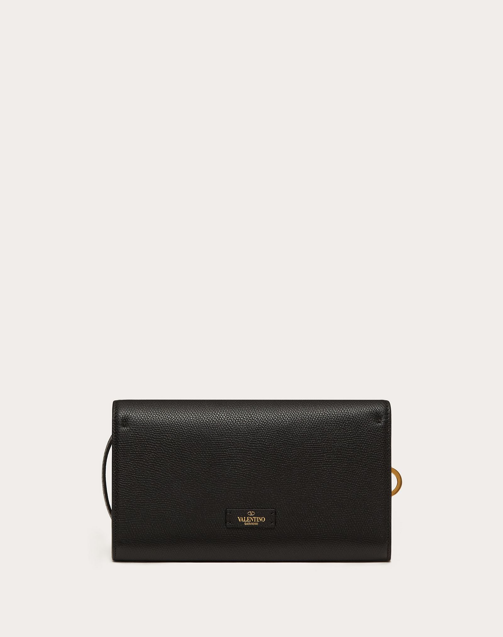 VSLING Grainy Calfskin Clutch with Shoulder Strap - 3