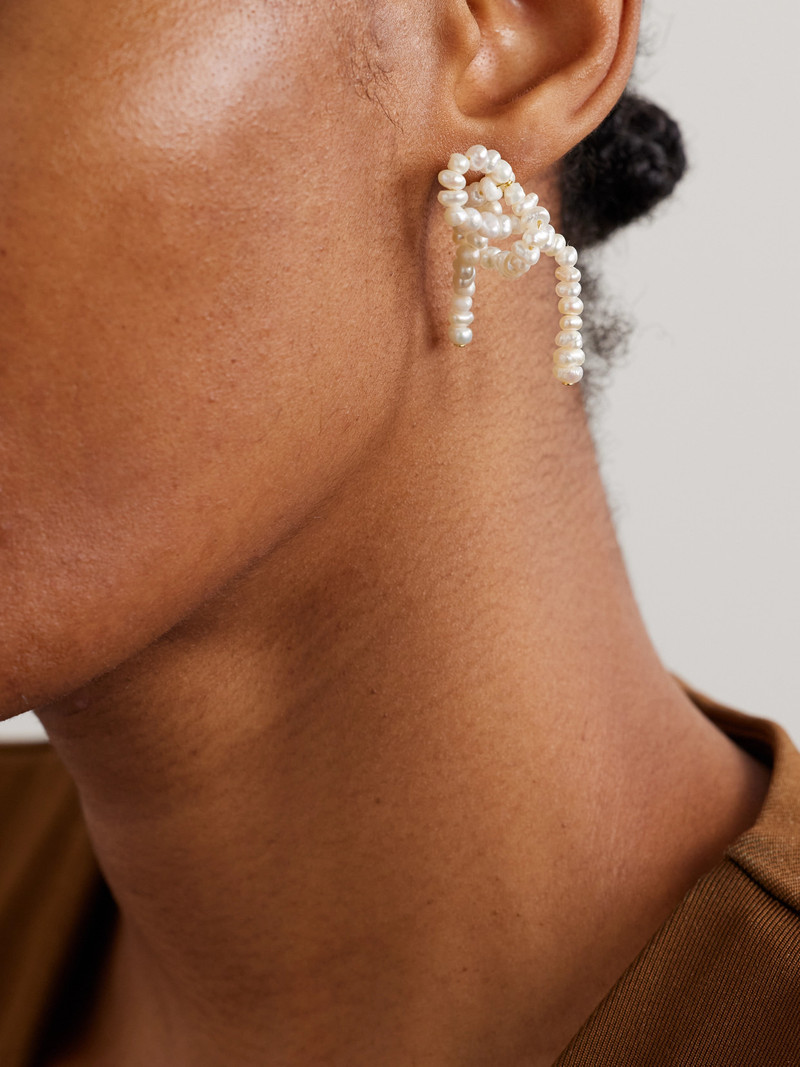 Completedworks The Break Between The Clouds Recycled Gold Vermeil Pearl Earrings outlook