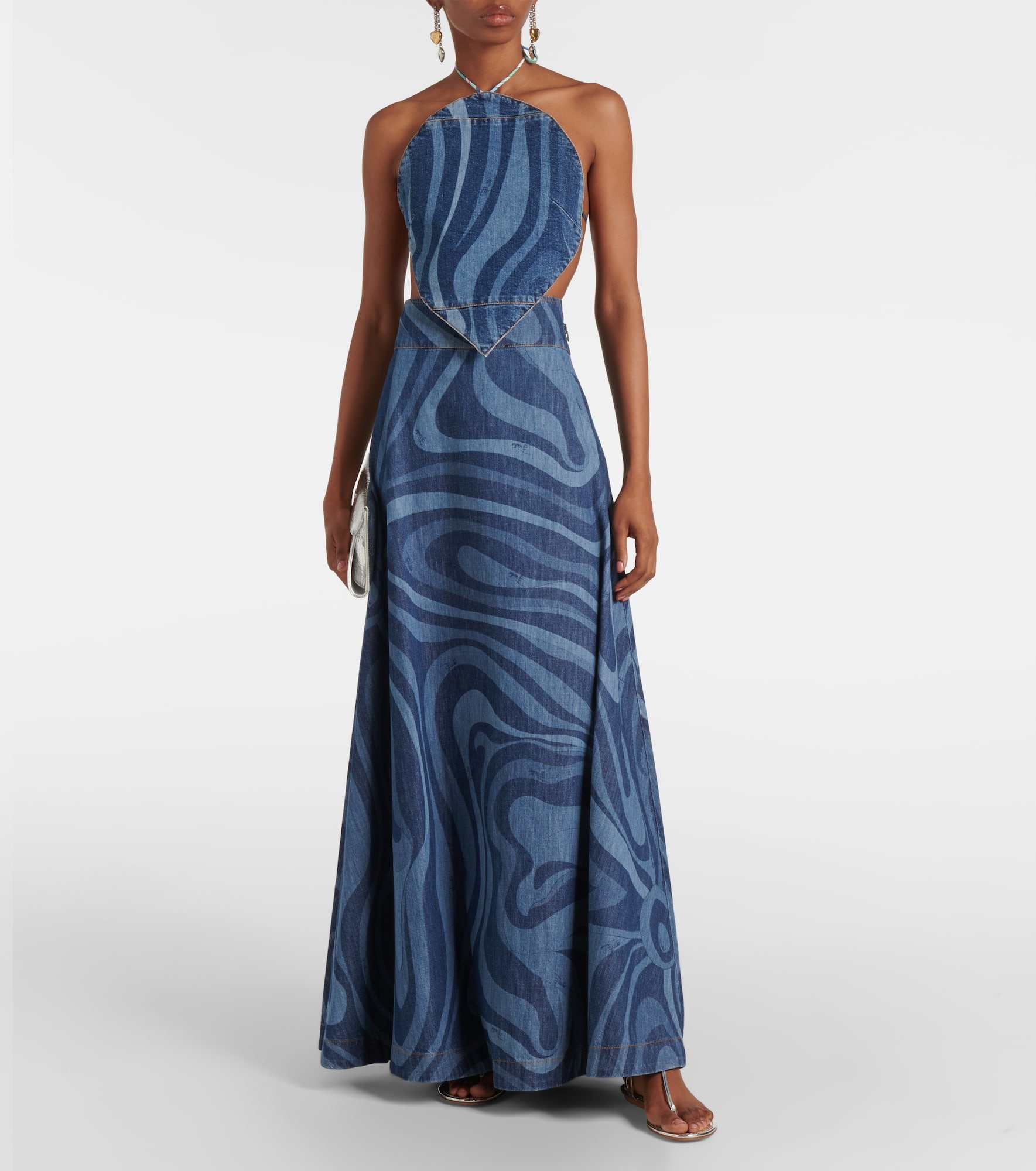 Marmo high-rise denim maxi skirt - 2