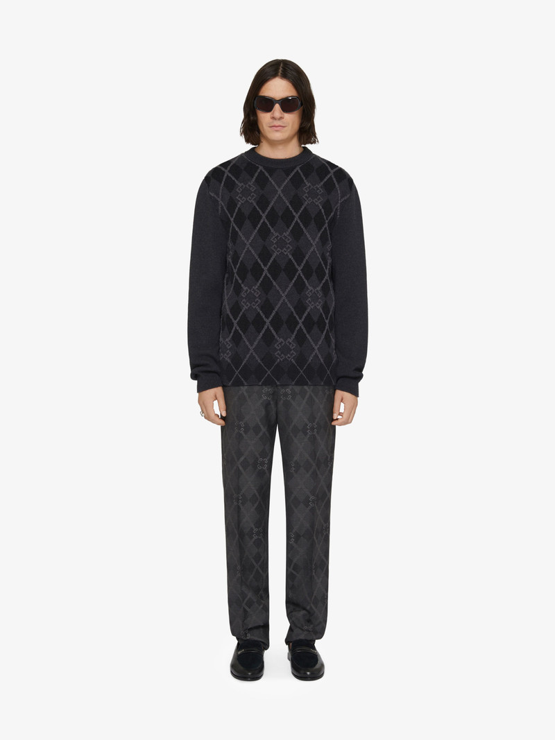 Givenchy SWEATER IN MONOGRAM 72 ARGYLE WOOL outlook