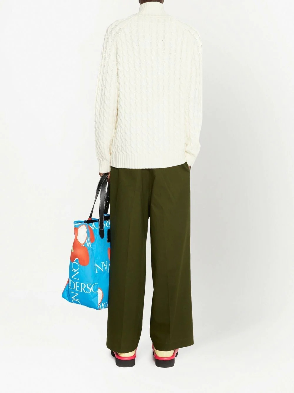 cable-knit Henley jumper - 5