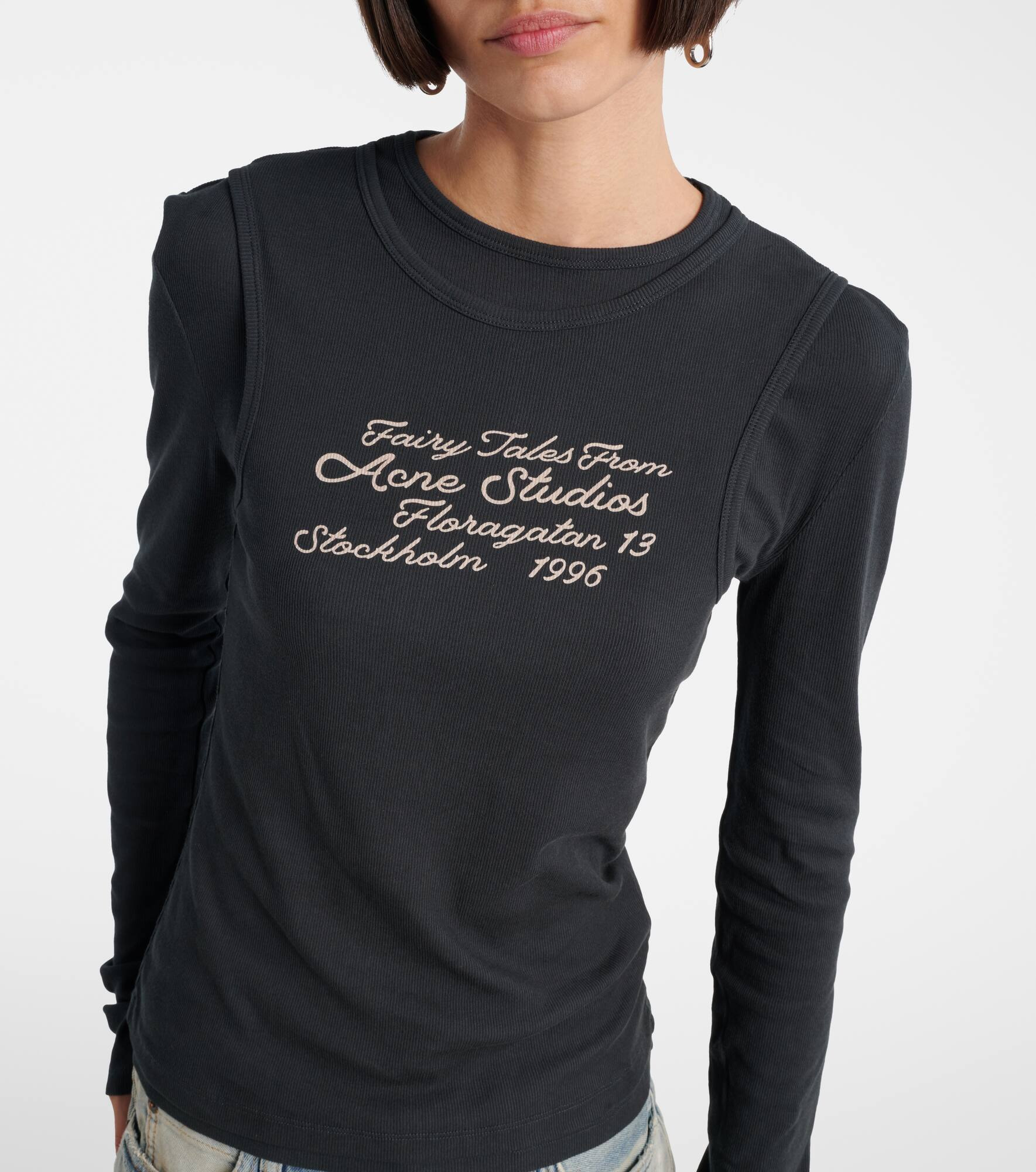 Logo printed cotton-blend T-shirt - 5