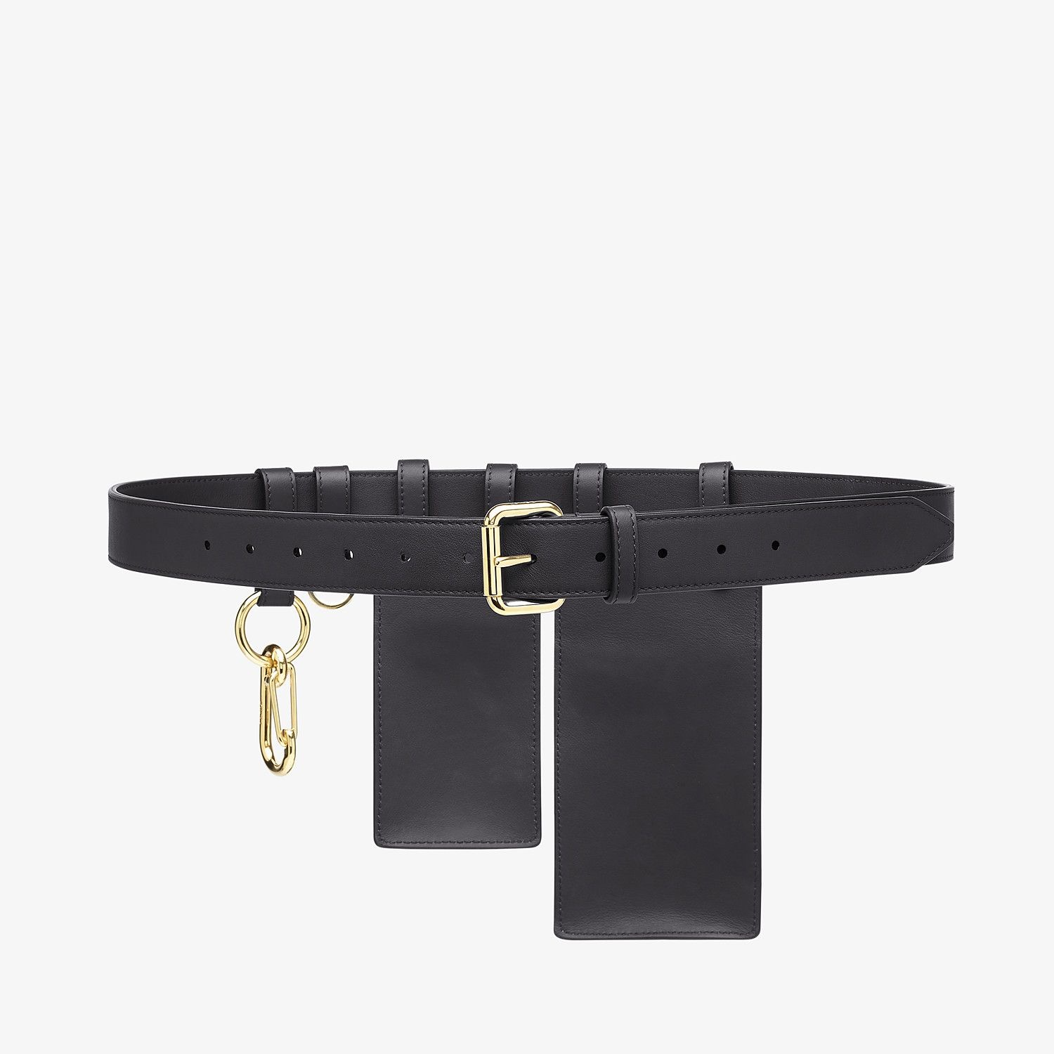 Black leather belt - 2