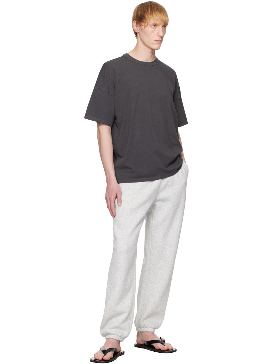 Gray Jersey Lounge Oversized T-shirt - 4