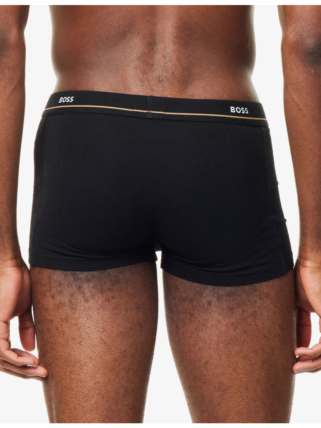 Essential Logo-Waistband Pack of Five Stretch-Cotton Trunks - 3