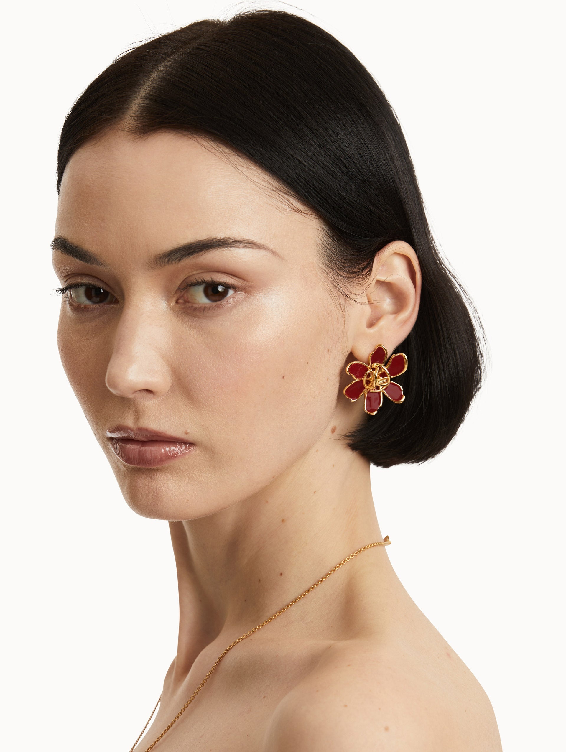 ENAMEL O FLOWER EARRINGS - 2